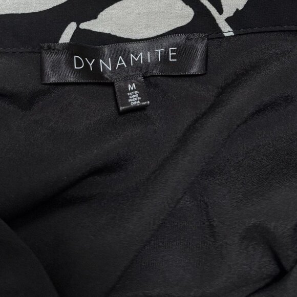 Dynamite Floral Button-Down Shirt Dress with Tie-Waist - Picture 5 of 6